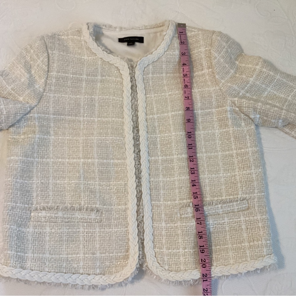 Ann Taylor Cream Tweed Blazer - Picture 5 of 5